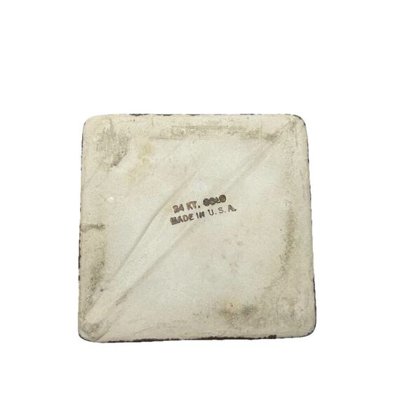 24 KT Gold 9” Tall Weeping Vase Made In USA Elegant Home Decor Entry Way Gift - Picture 5 of 13